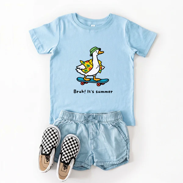 Bruh, It's Summer Tee - Blue