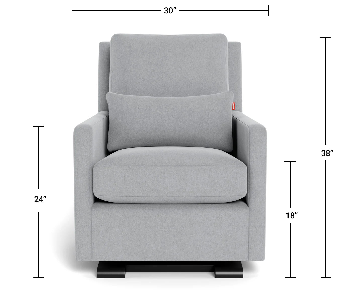 Como Glider Sand Fabric with Espresso Feet