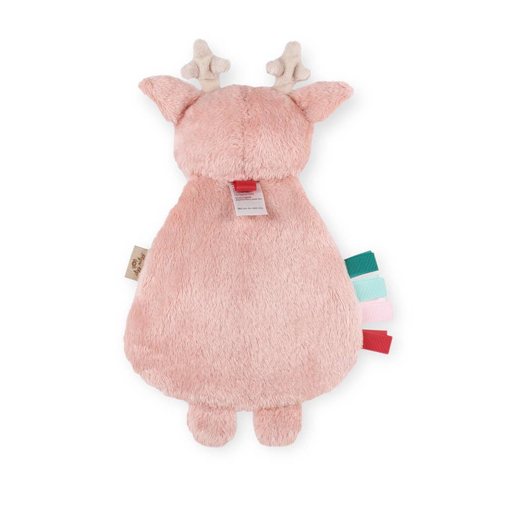 Holiday Itzy Lovey™ Plush + Teether Toy - Pink Reindeer