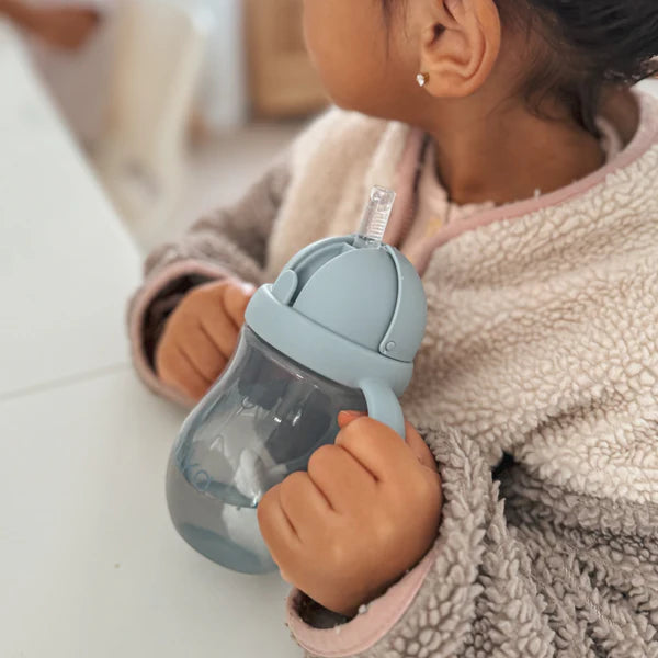 Non-Spill Weighted Straw Cup 8 oz - Soft Blush