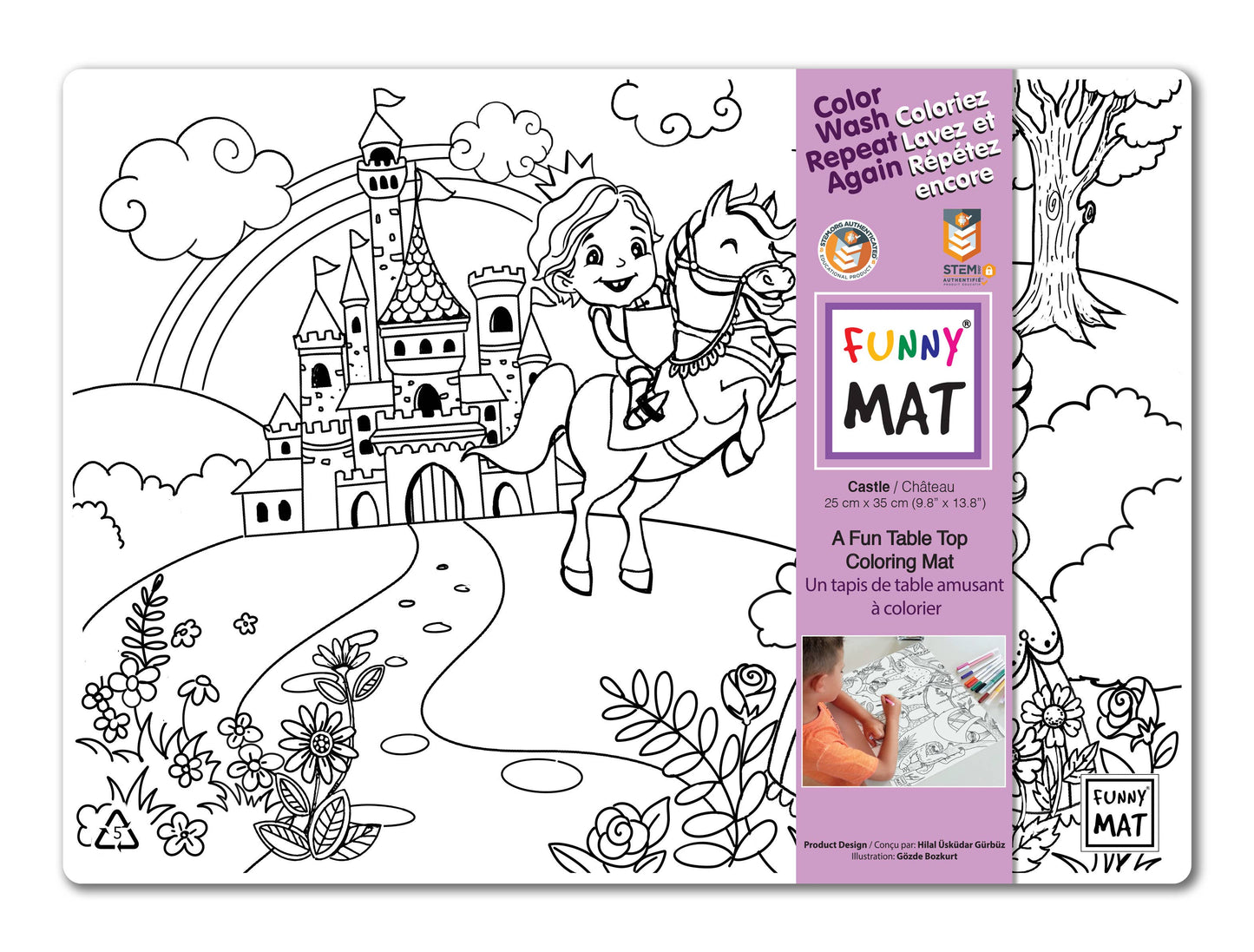 Castle Colouring Mat *Compact Size*