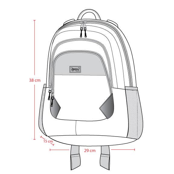 Little Kids Backpack Navy Dinosaur Print
