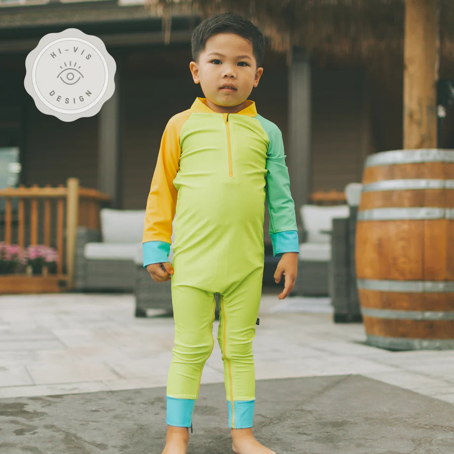 Full Zipper Sunsuit - Lime Light