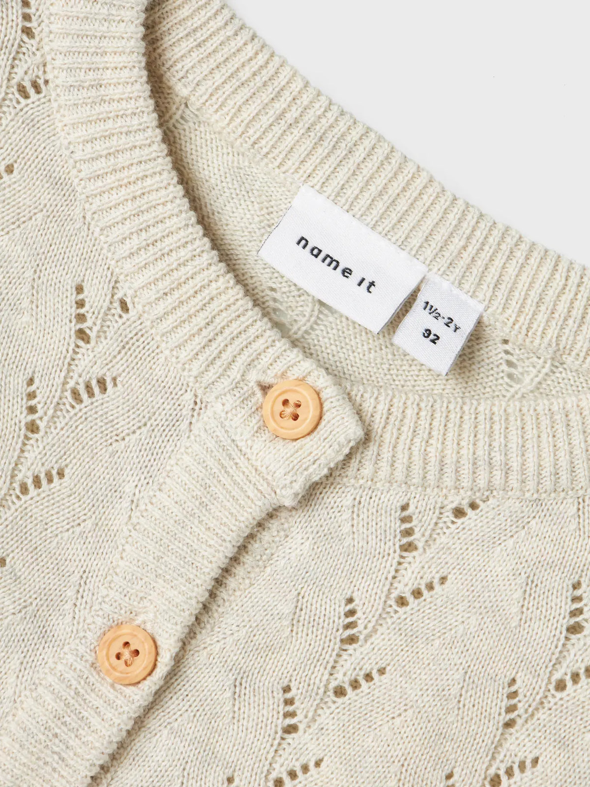 Off White Button Up Cardigan