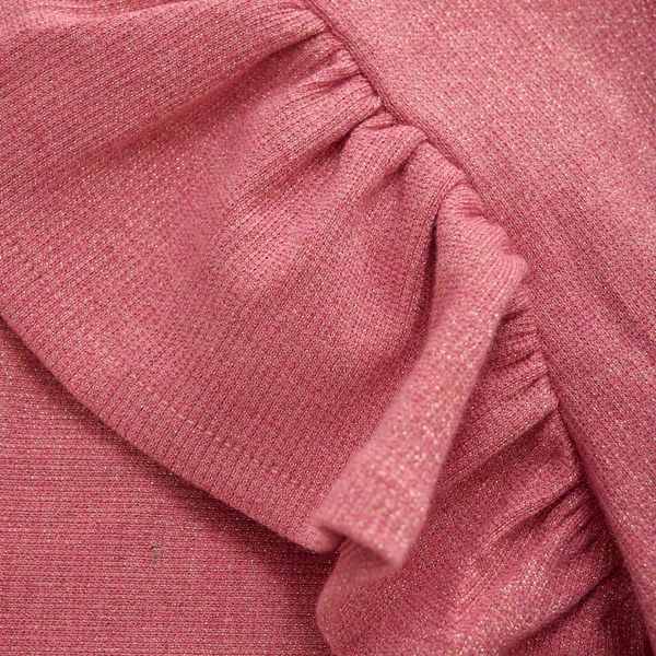 Pink Tee with Gold Glitter