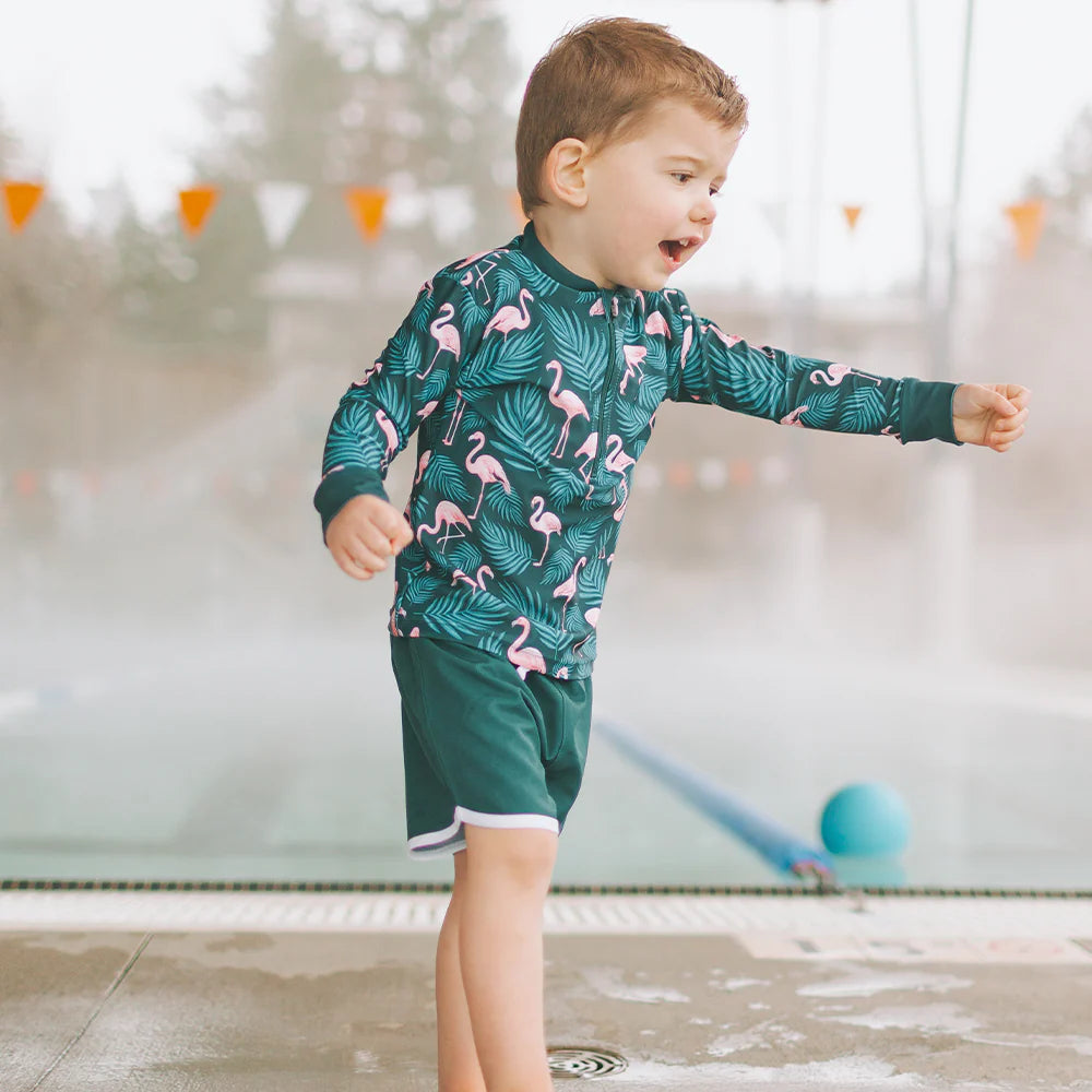 Kid's Trunks - Midnight Navy, White Trim