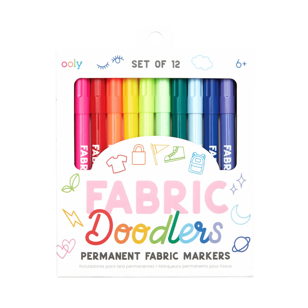Fabric Doodlers Markers - Set of 12
