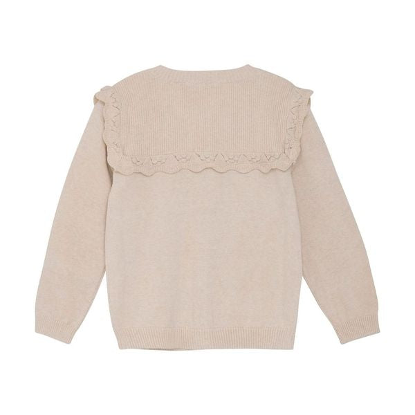 Cream Ruffle Cardigan