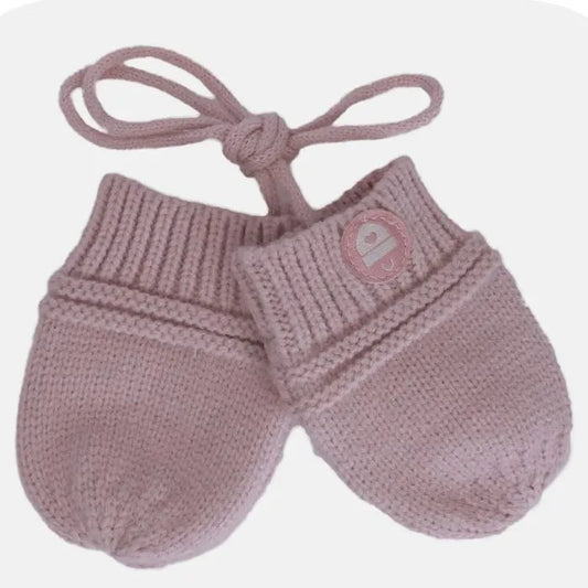 Baby My First Knit Cotton Mitten - Rose