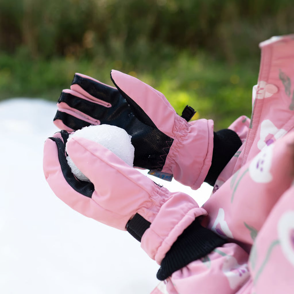 Dusty Pink | Kids Waterproof Snow Gloves