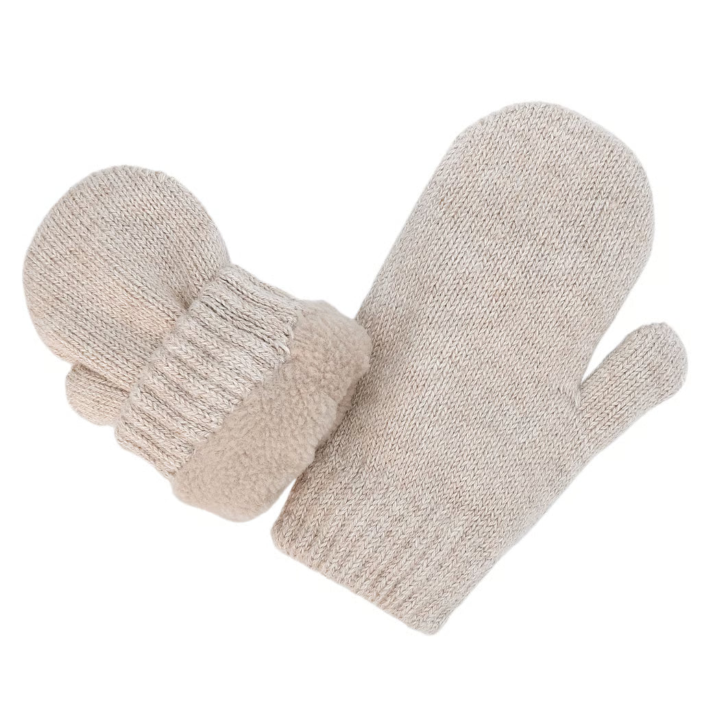 Cozy Knit Mittens | Wheat Feild