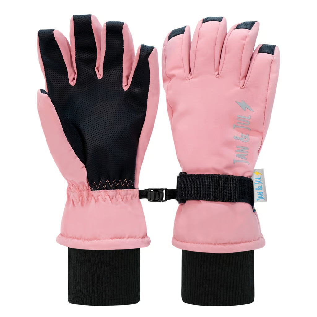 Dusty Pink | Kids Waterproof Snow Gloves