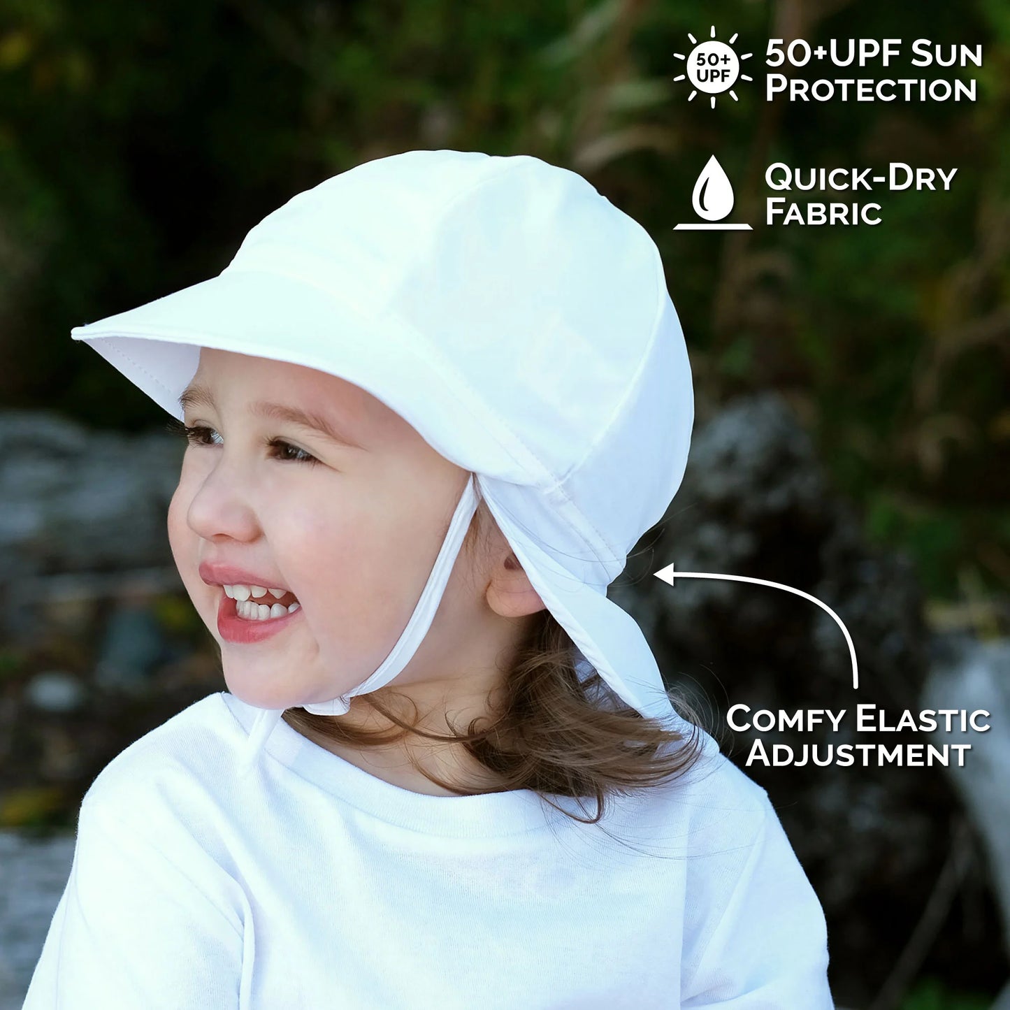 Aqua Dry UV Baby Caps | White