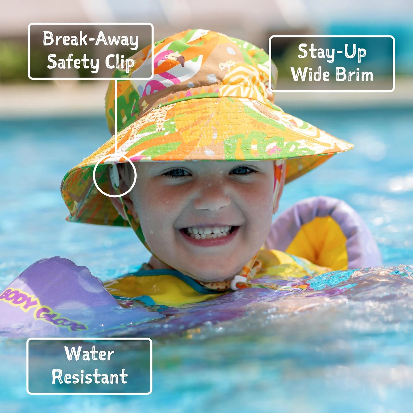 Bright Orange Aqua-Dry Bucket Hat