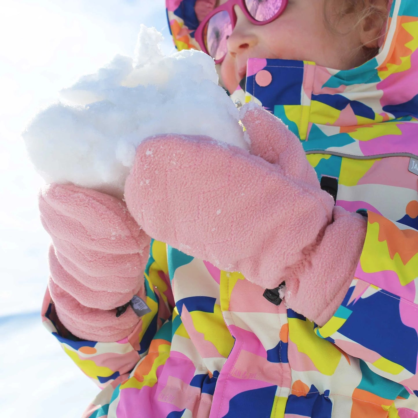 Kids Fleece Mittens | Dusty Pink