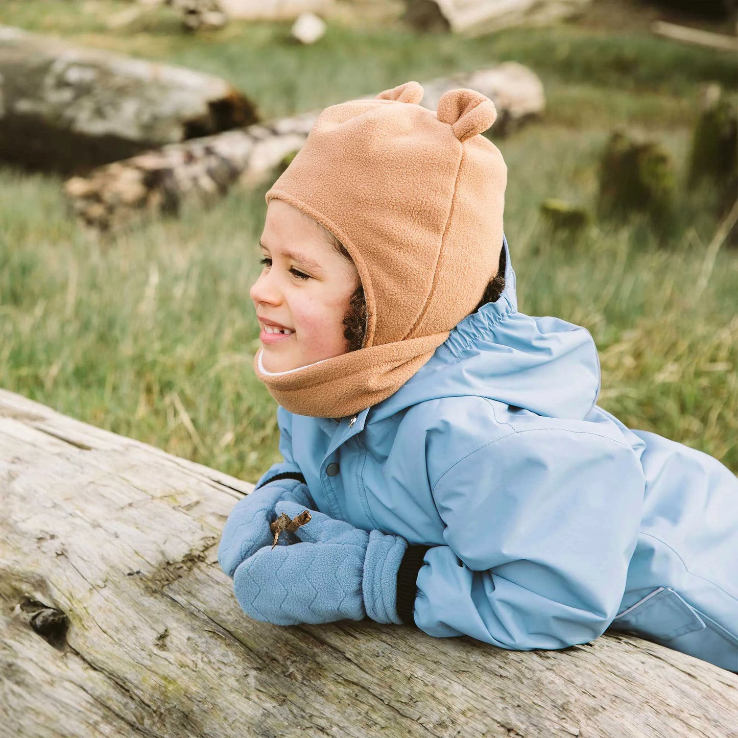 Kids Fleece Mittens | Stormy Blue