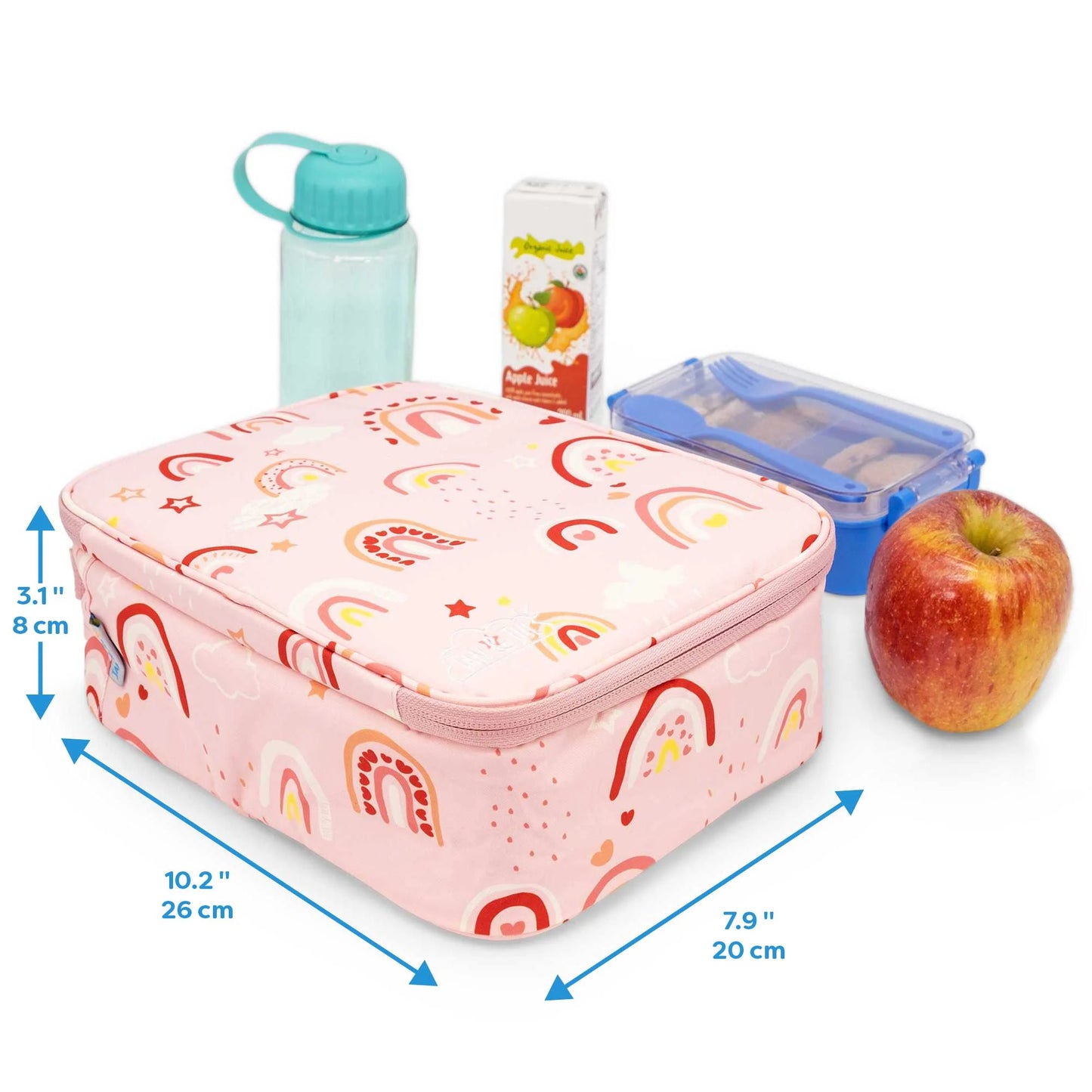 Pink Rainbow Kids Lunch Bag