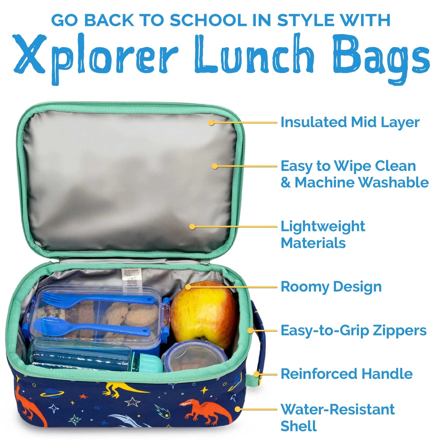 Space Dinos Kids Lunch Bag