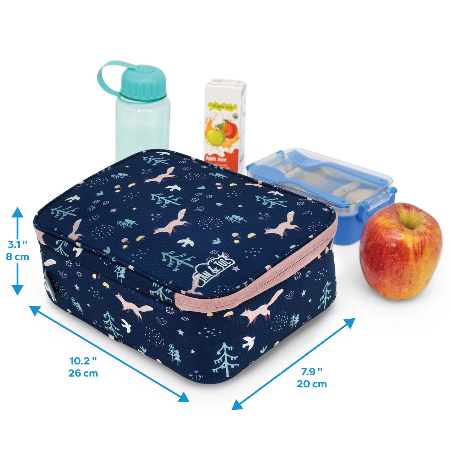 Navy Forest Kids Lunch Bag