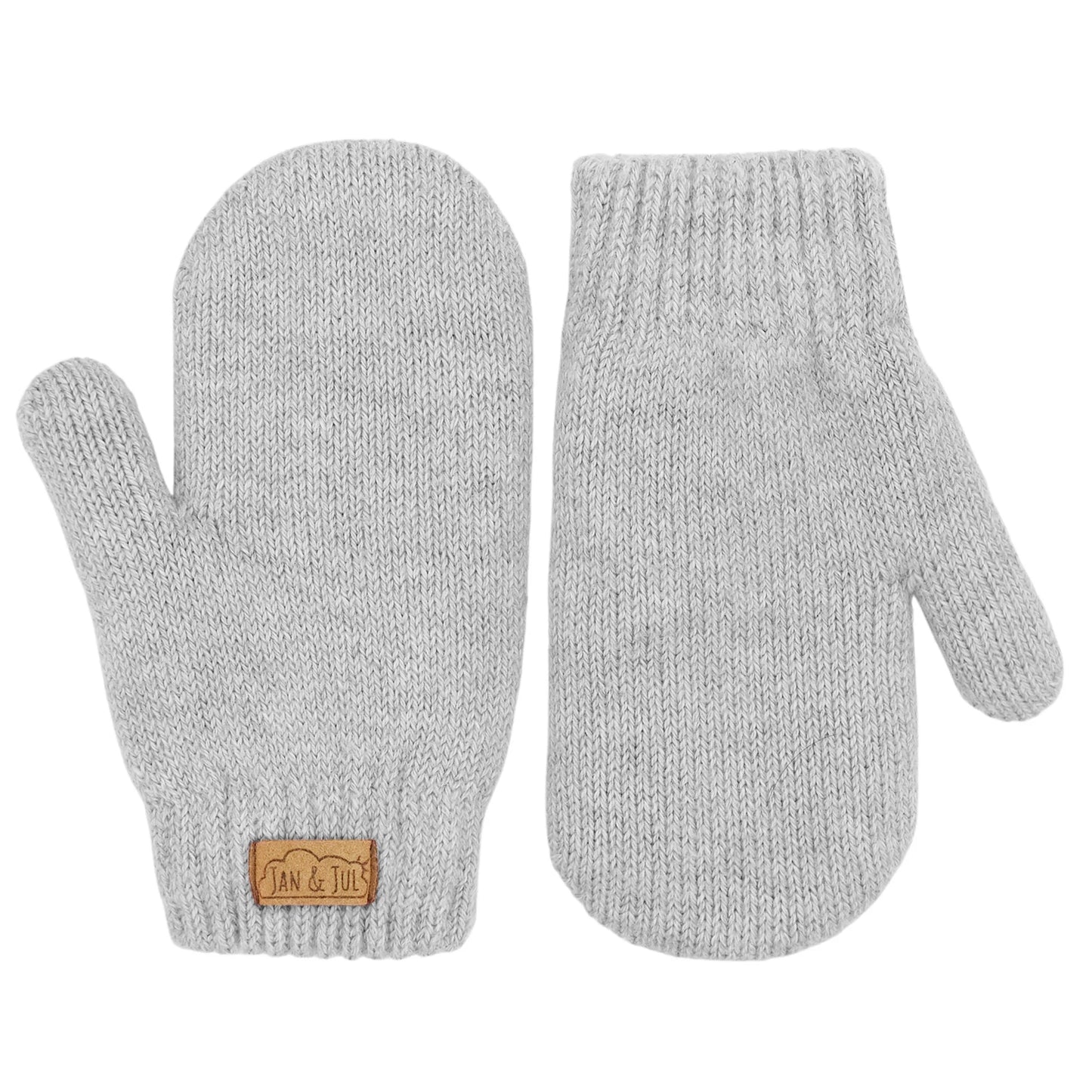 Cozy Knit Mittens | Soft Grey