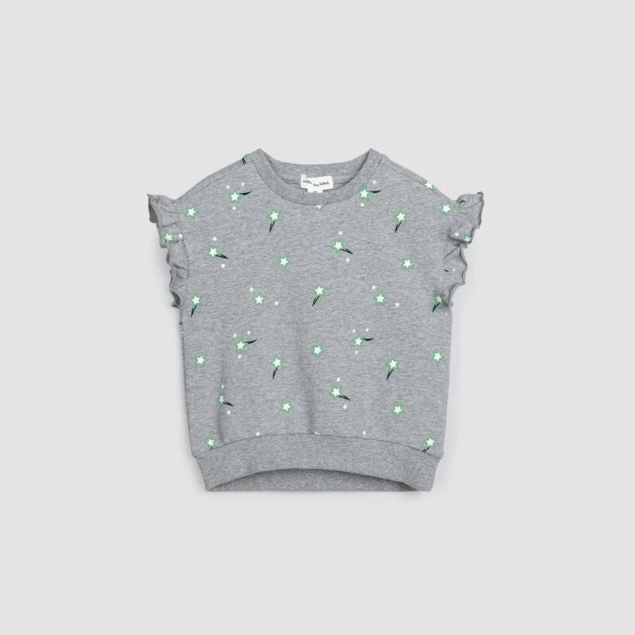 Kids All Star Print Grey Terry Top