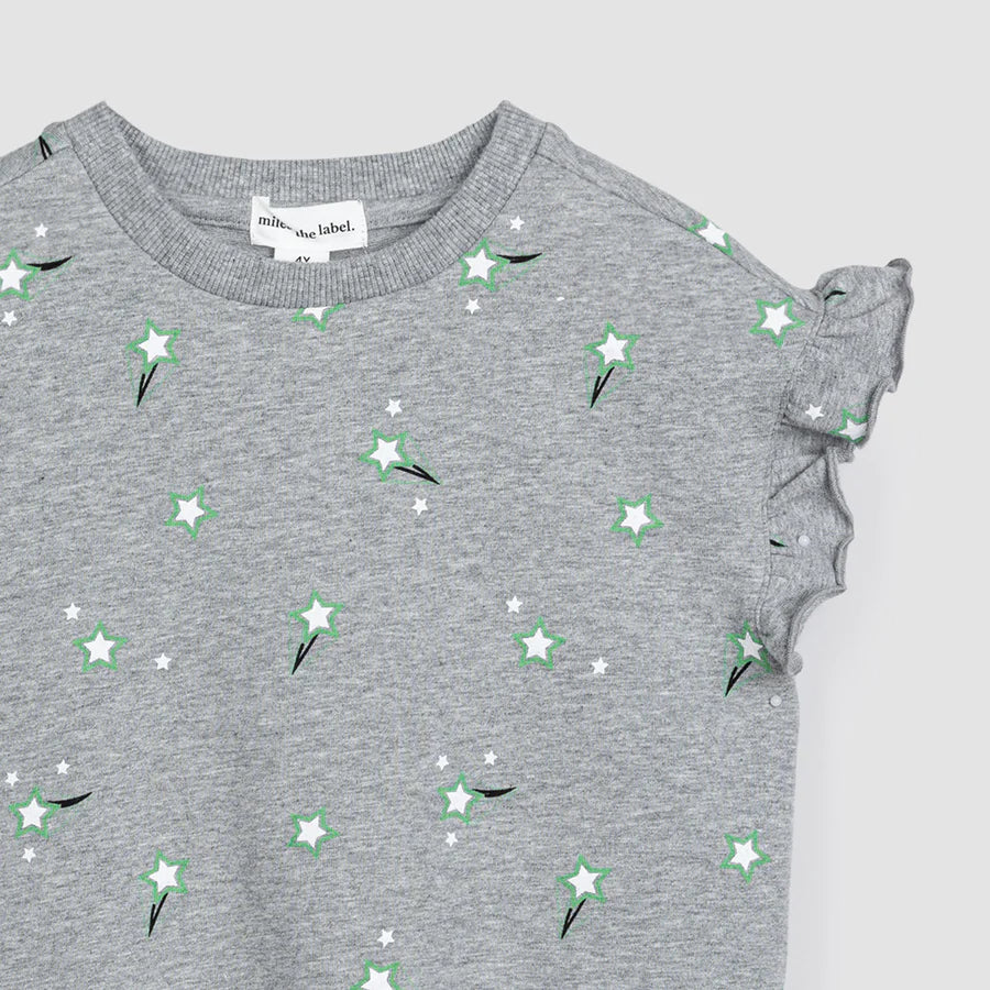 Kids All Star Print Grey Terry Top