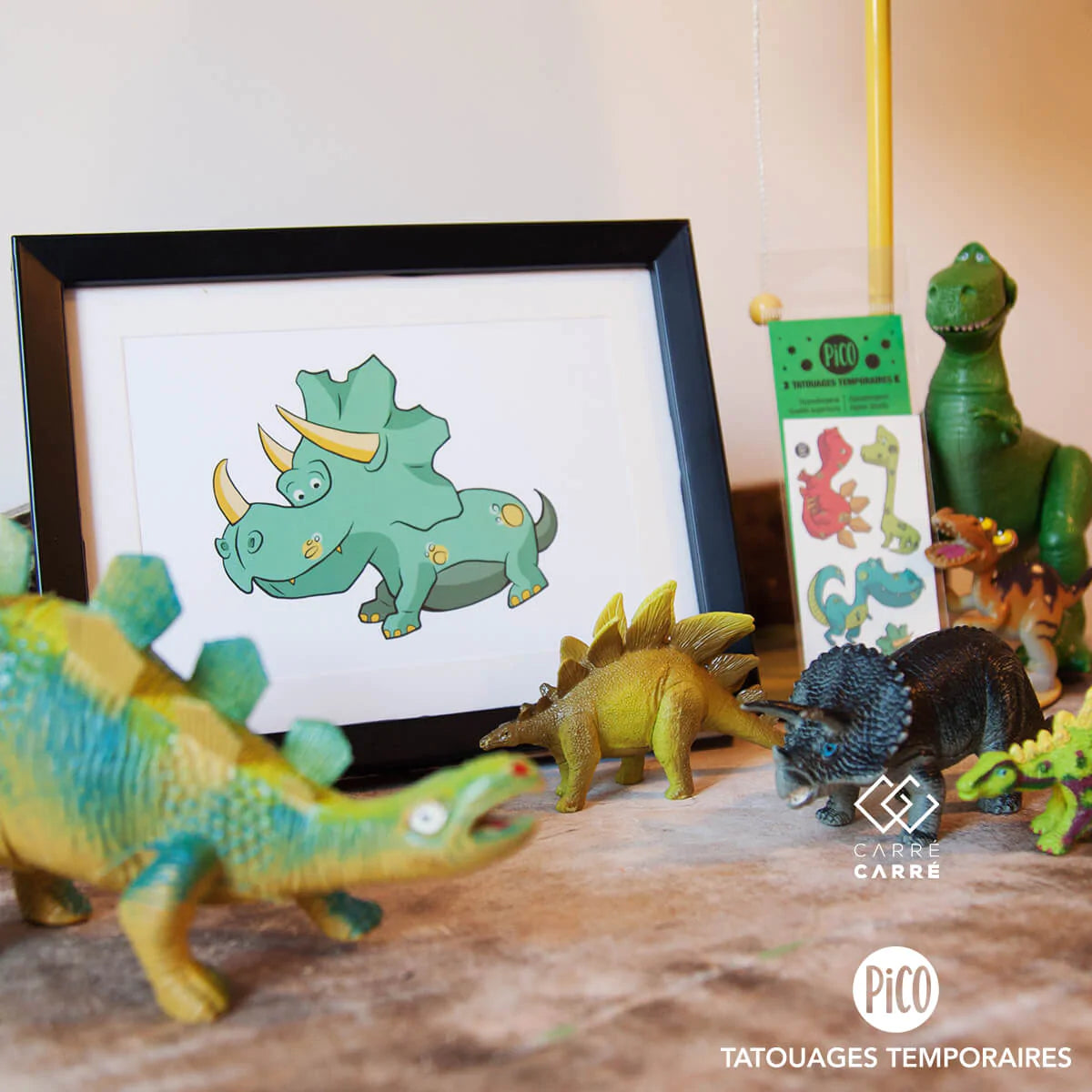 Dino Card with Tattoos