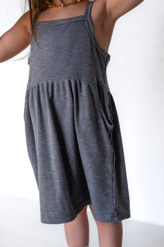Charcoal Ribbed Dress