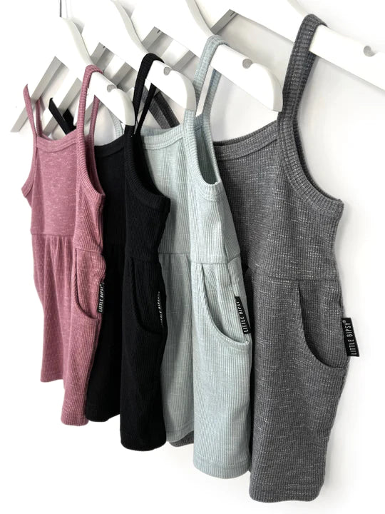 Charcoal Ribbed Dress