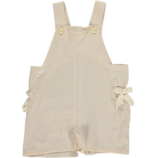 Kids Everly Overalls in Cream
