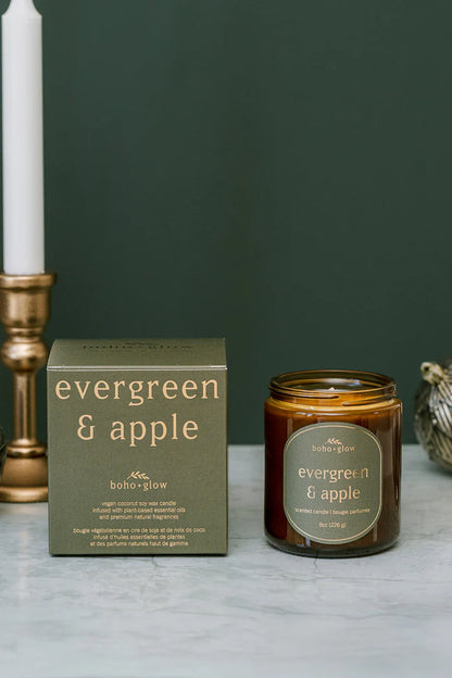 Evergreen & Apple Candle