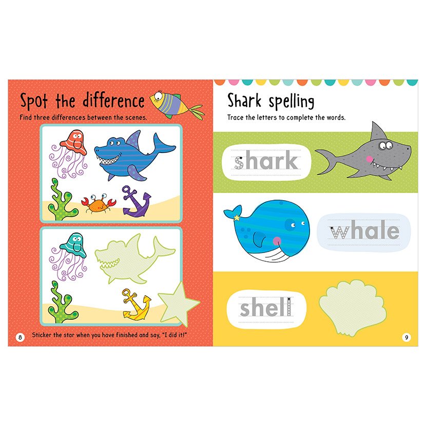 Big Stickers for Little Hands Sharks, Dinos, Farm Animals And Mighty Machines
