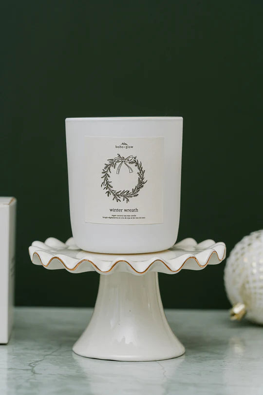 Winter Wreath Candle