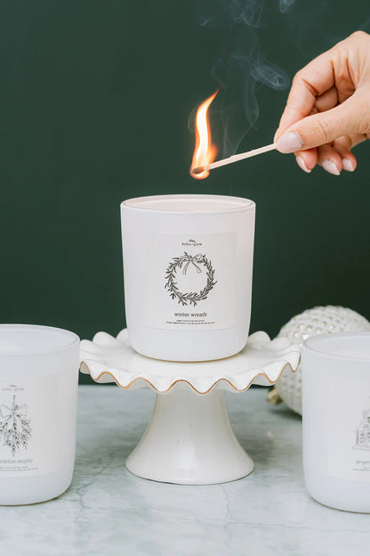 Winter Wreath Candle