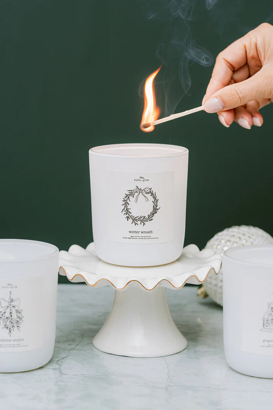 Winter Wreath Candle