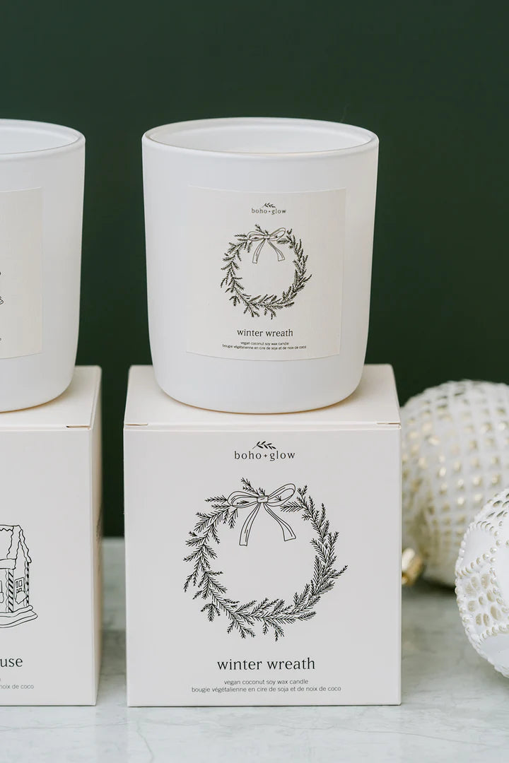 Winter Wreath Candle
