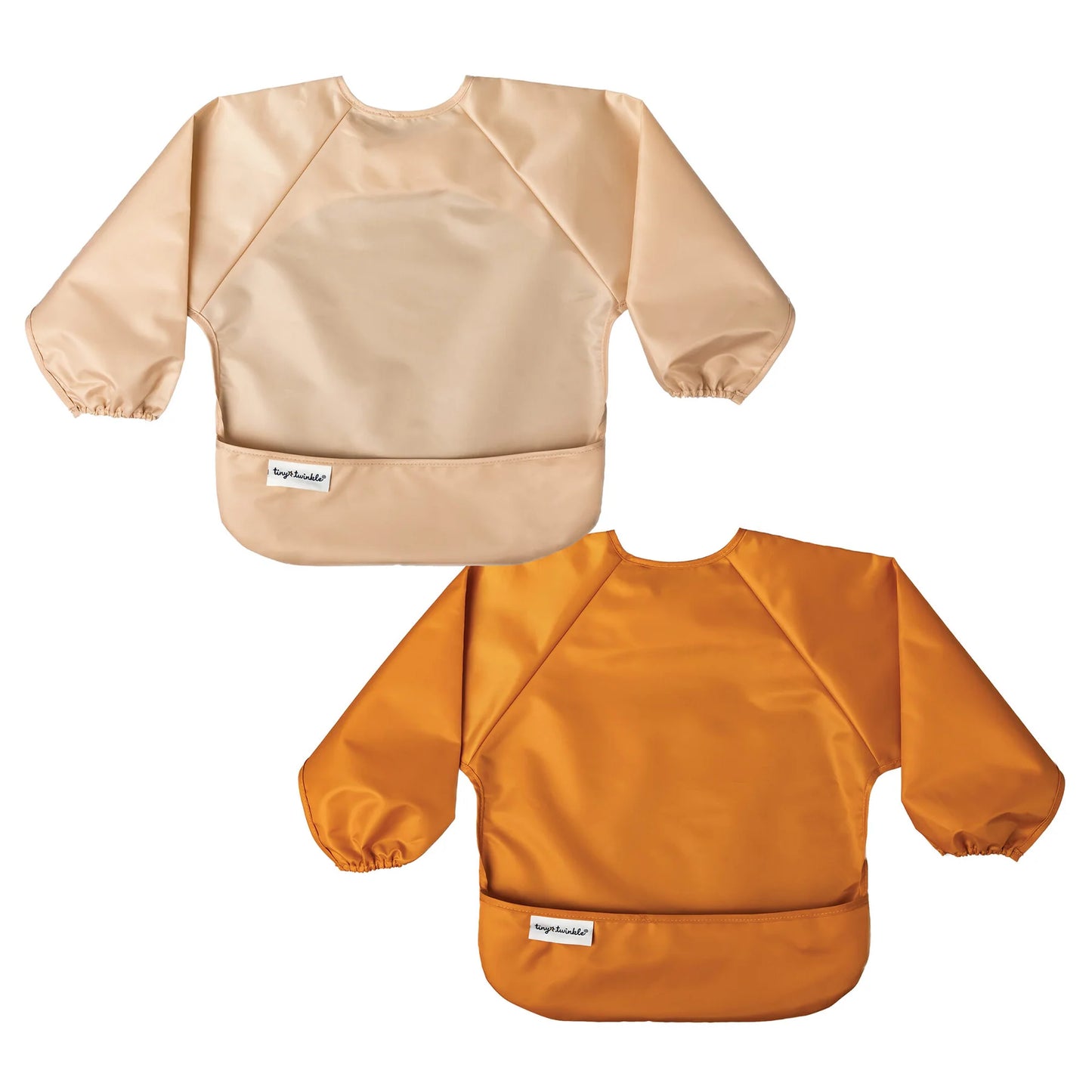 Full Sleeve Bib 2 Pack - Sand & Cinnamon (6-24 Months)