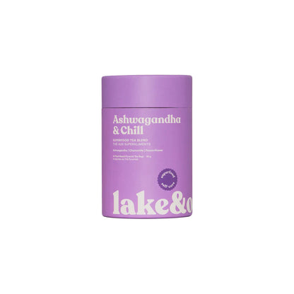 Ashwagandha + Chill - Superfood Tea Blend: Plant-Based Tea Bags - Canister of 10