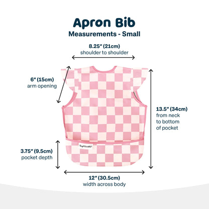 Apron Bib - Pink Checkers (6-24 Months)
