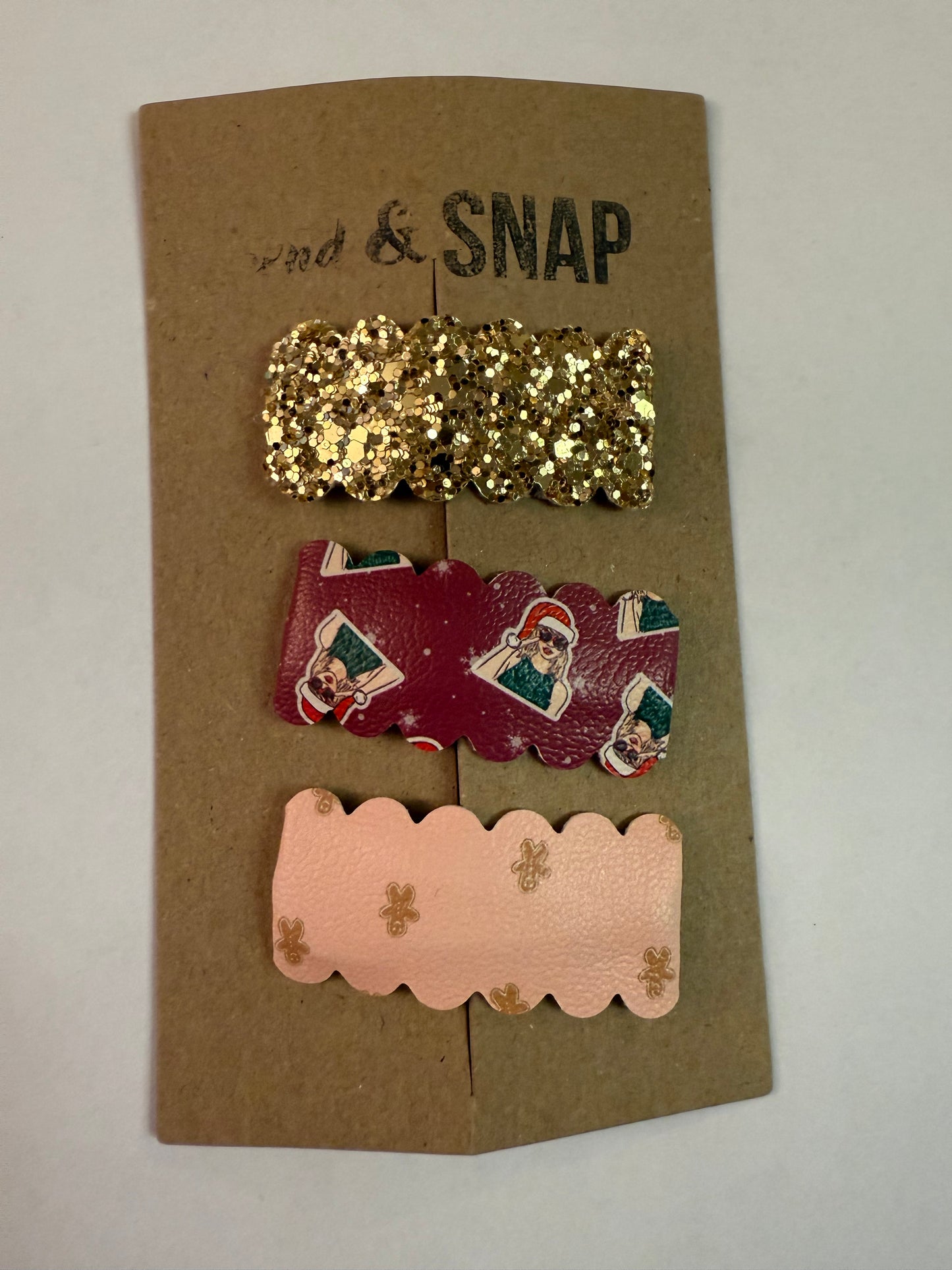 3 Pack Holiday Snap Clips