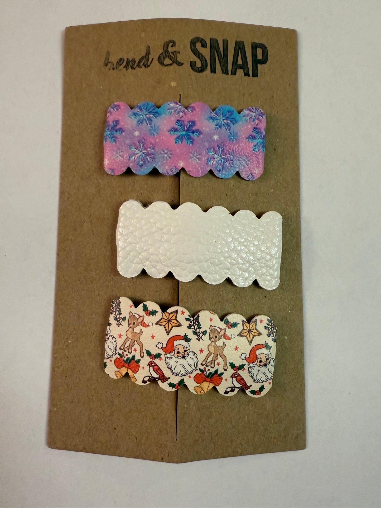 3 Pack Holiday Snap Clips