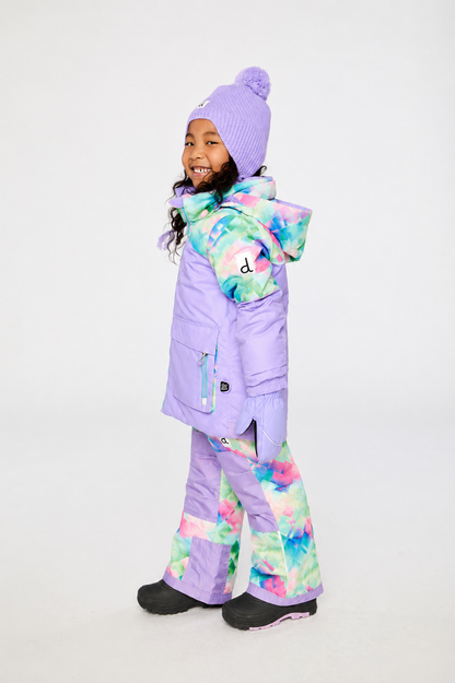 Two Piece Play Snowsuit Multicolored With A Diamond Pattern