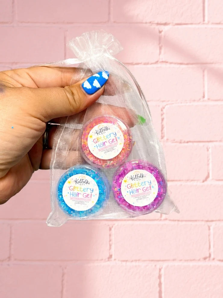 Glittery Hair Gel Mini Trio Pack