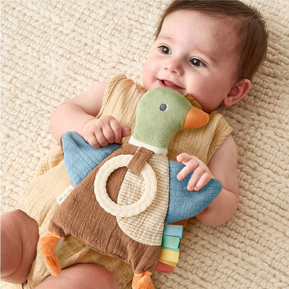 Bitzy Crinkle™ Sensory Toy With Teether: Mallard