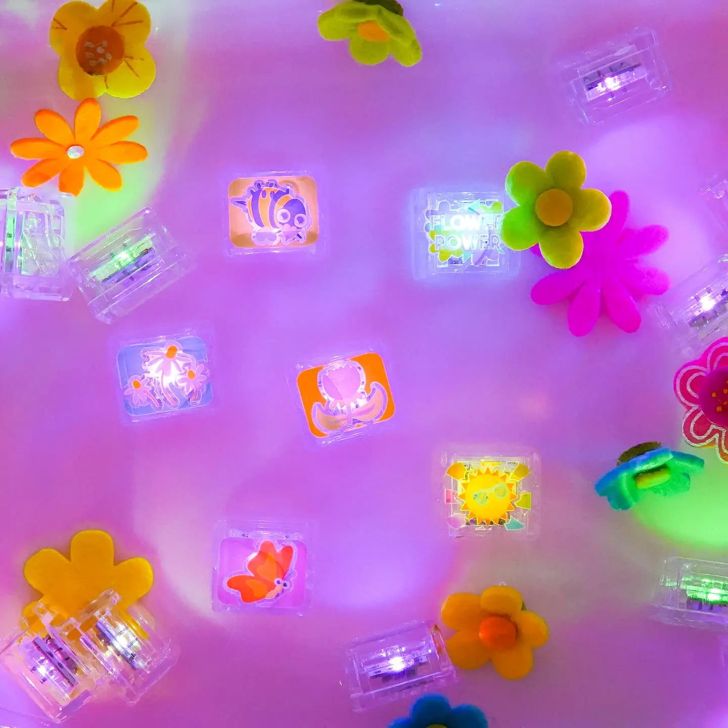 Flower Power 6-Pack Light Up Cubes