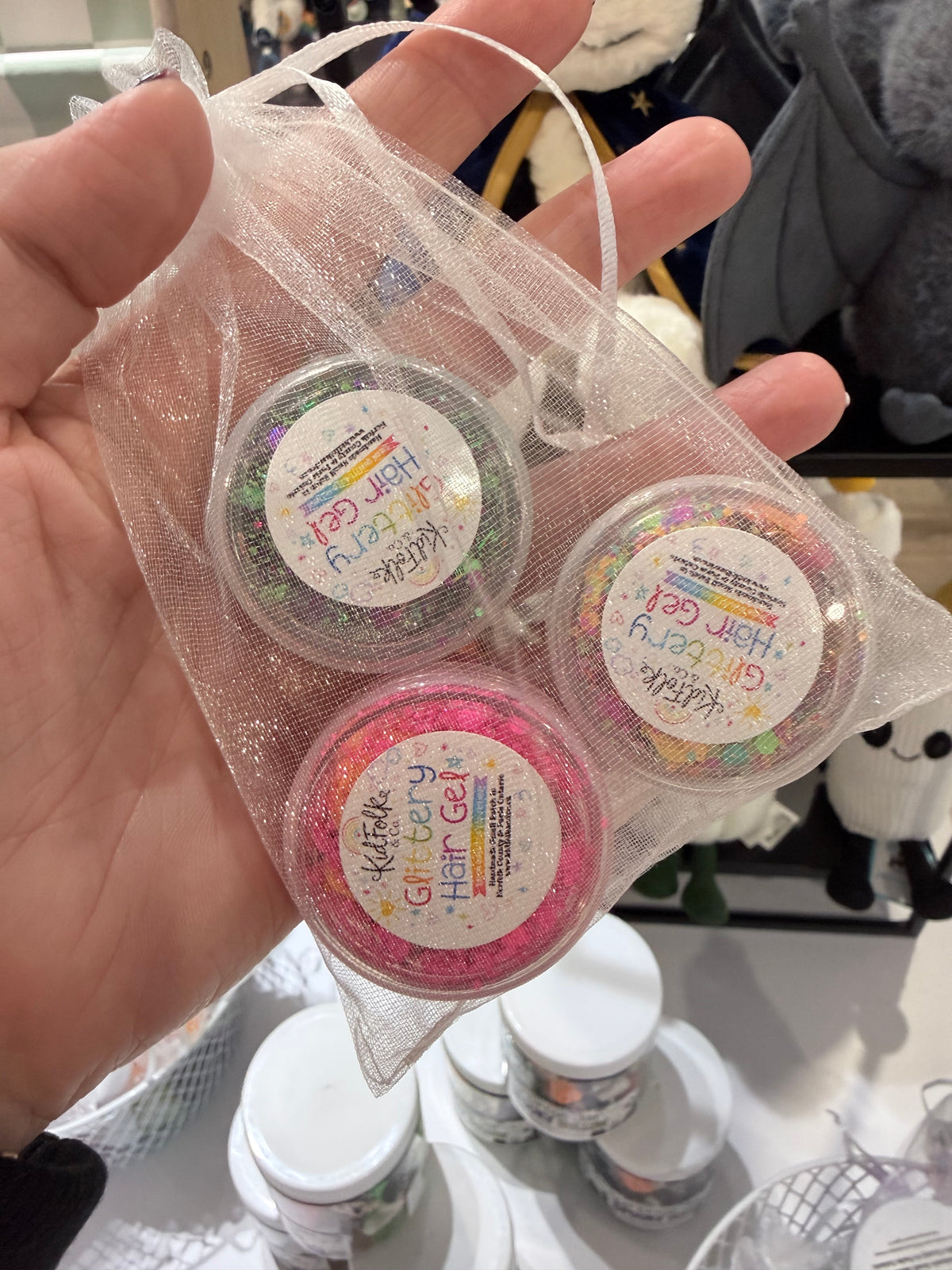 Halloween Glittery Hair Gel Mini Trio Pack