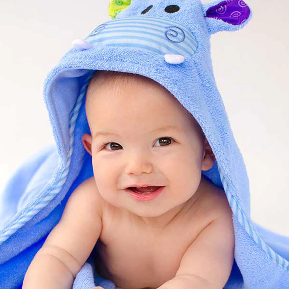 Baby Terry Hooded Bath Towel - Henry Hippo