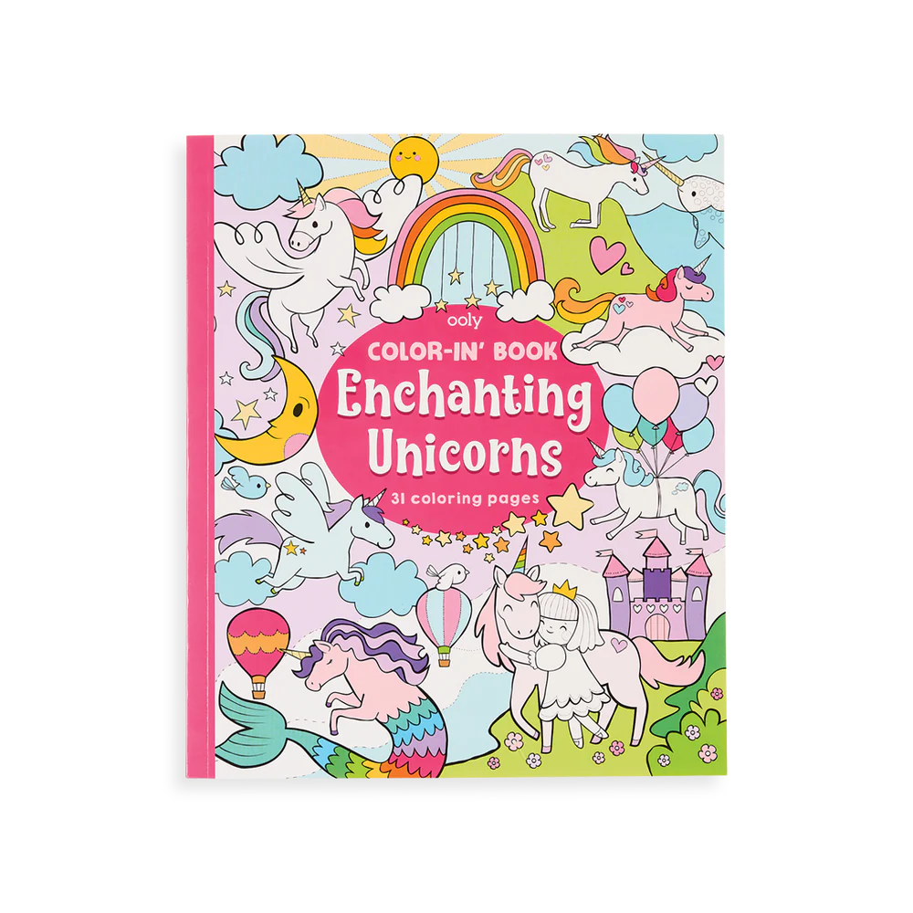 Color-in' Book Coloring Book - Enchanting Unicorns