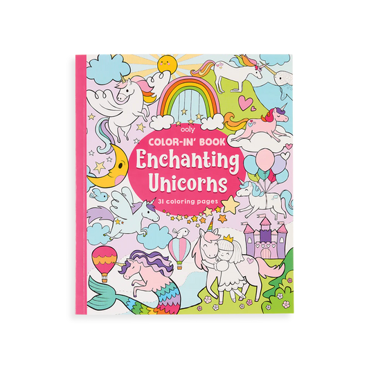 Color-in' Book Coloring Book - Enchanting Unicorns