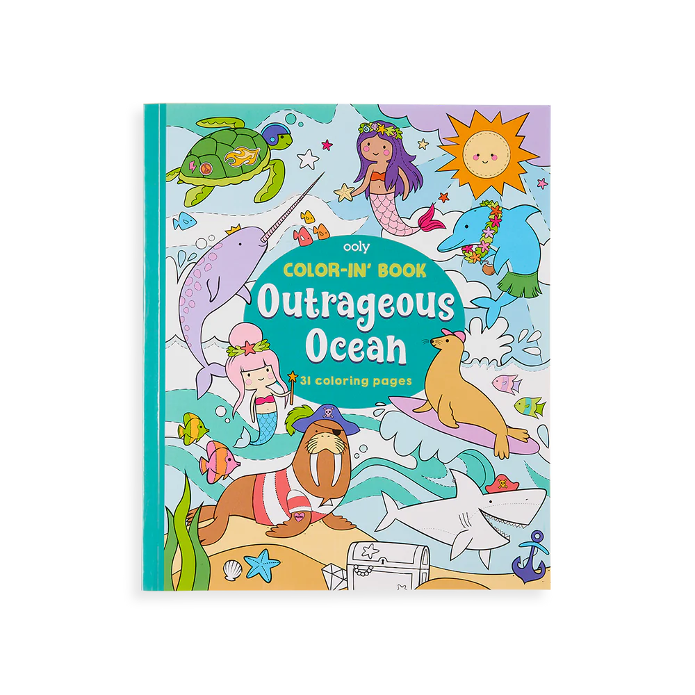 Color-in' Book Coloring Book - Outrageous Ocean